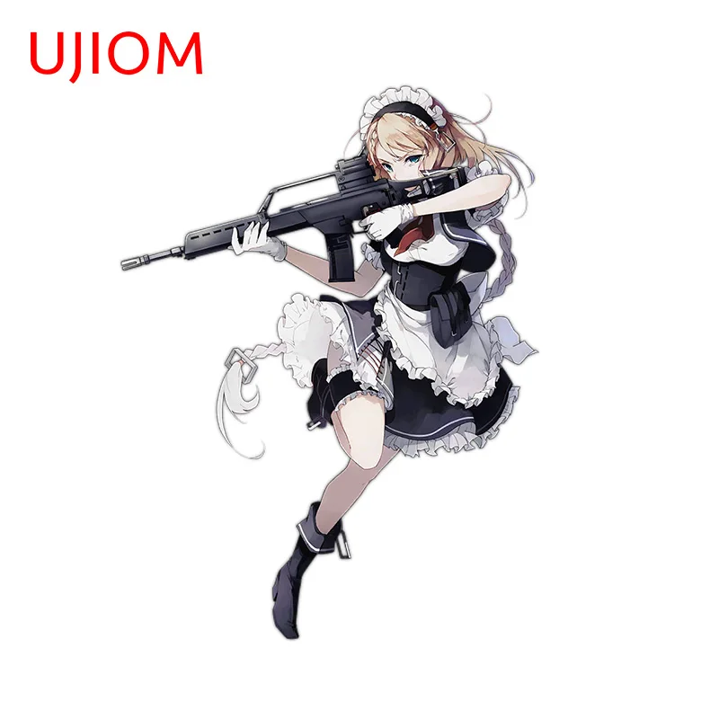 UJIOM 13cm X 13cm Sexy G36 Gun Girl Anime Wall Stickers Personality Decal Creativite Kids Room Cute Decor Accessories Mural