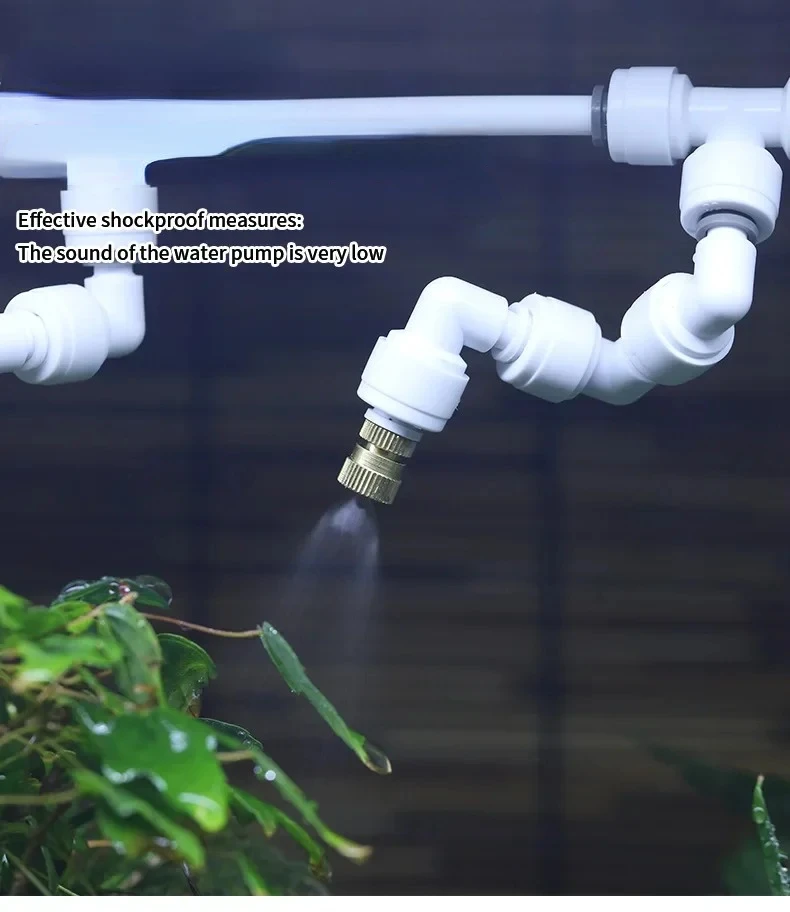 WiFi mobile phone controlled sprinkler system rainforest cylinder humidifier intelligent simulated rainfall cooling spray set