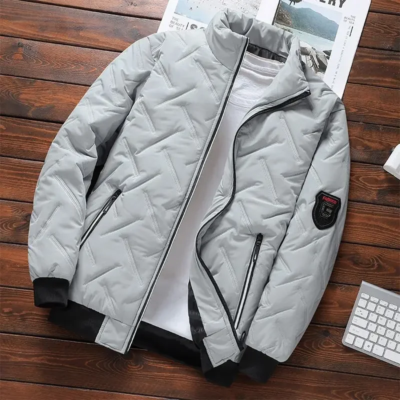 

​ Мужское стеганое пуховое пальто, легкое теплое модное зимнее пальто унисекс ​
