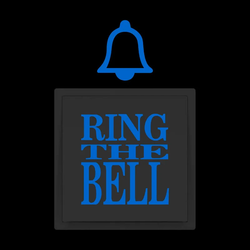 Ring the Bell Glow in the Dark Doorbell Switch Sticker Open Door Indicating Sign Label Shop Hotel Car Window Decor Vinyl Decal