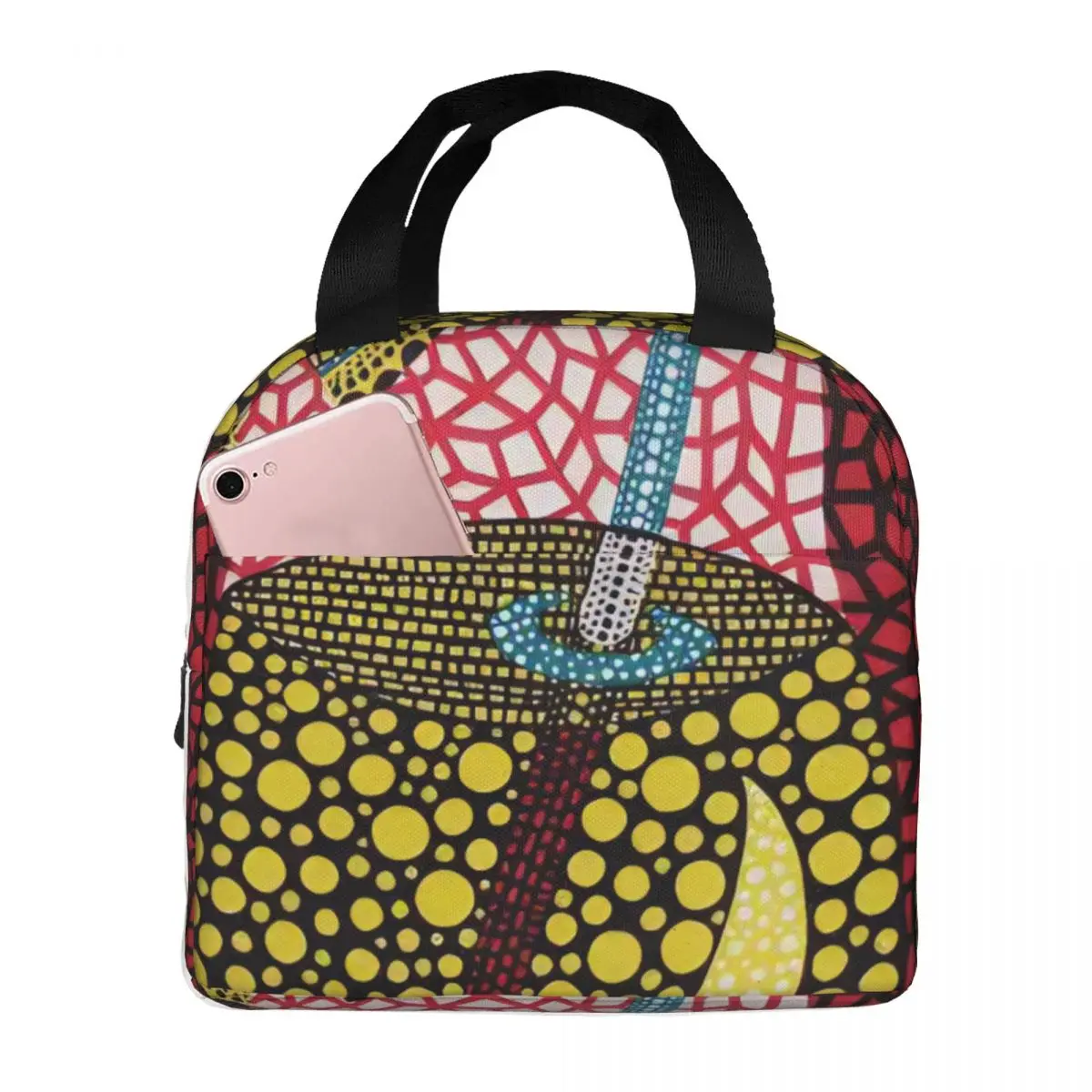 Yayoi Kusama Pumpkin Classic Artists Insulated Lunch Bags for Women Portable Thermal Cooler Bento Box Outdoor Camping Travel