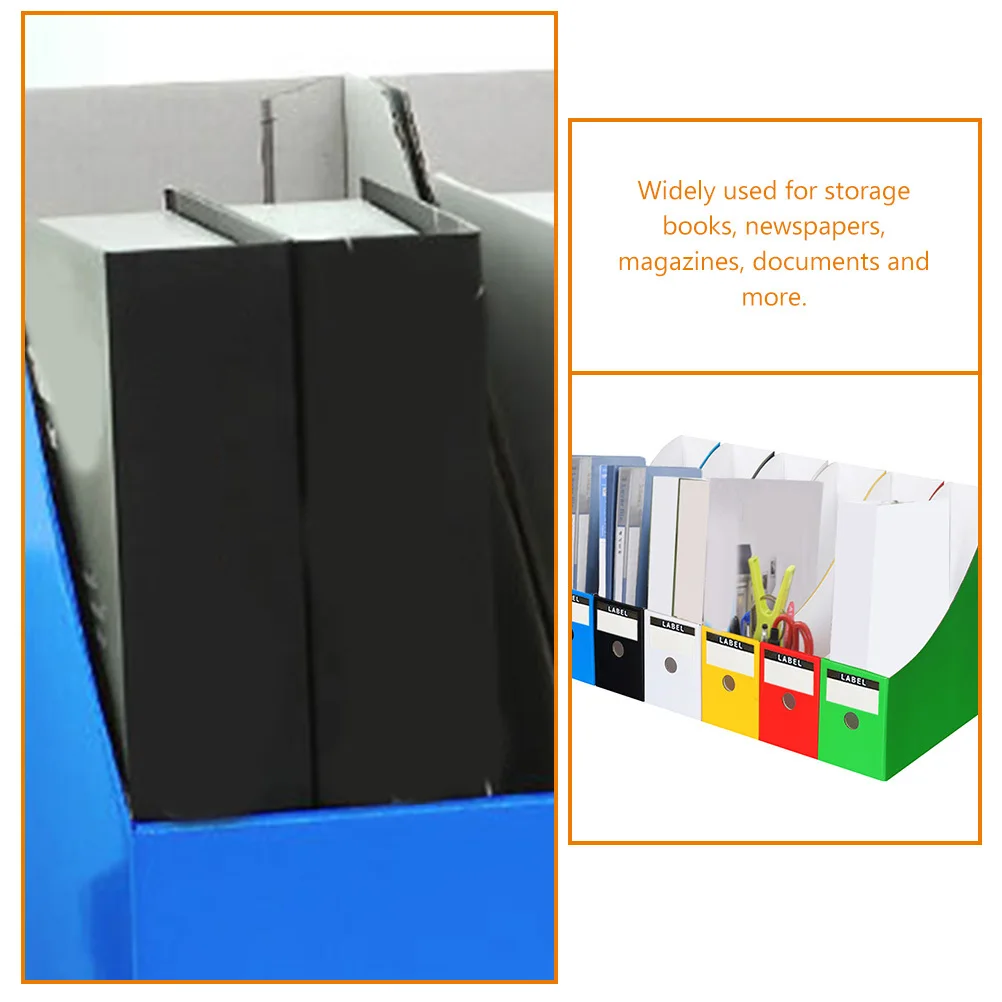 

6pcs Plastic File Organizer Document Box Desktop Storage Rack Book Magazine Holder For Office Organization
