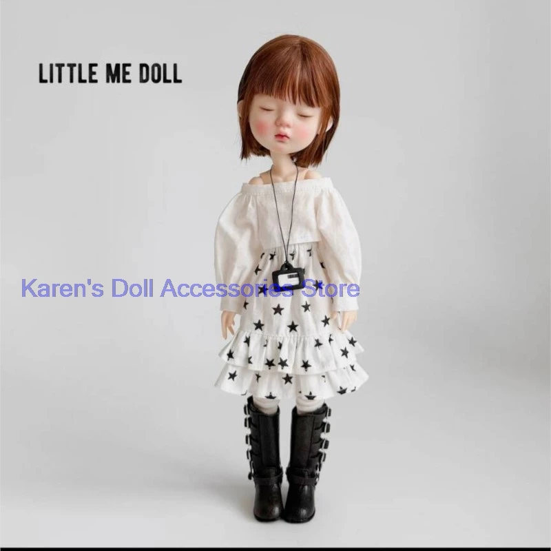 

2 шт. хлопковых топов с цельным вырезом горловины и длинной юбкой со звездами для Blythe/Landoudou (подходит для Lulu, ymy24, Ob22, 24, 26, Zone, Jenny)