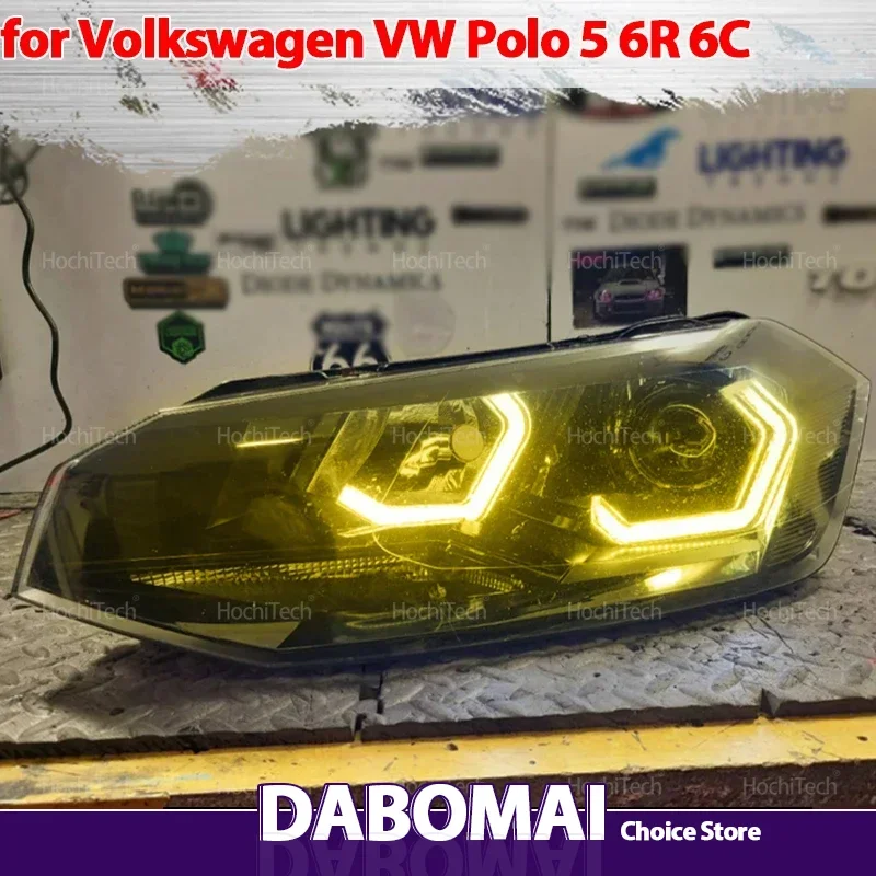 

LED Crystal Angel Eyes Ring M4 Style DRL DTM Shape Light White Lemon Yellow for Volkswagen VW Polo 5 6R 6C CrossPolo Vento