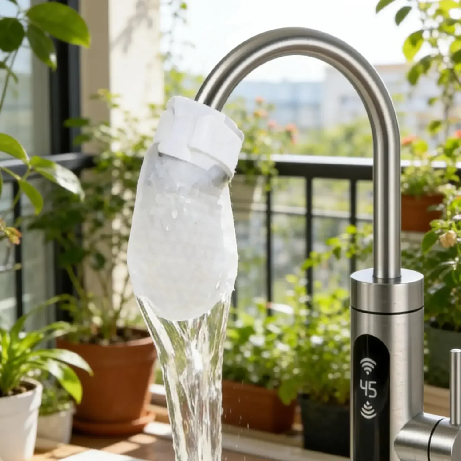 300/30x Wasserhahnfilter-Baumwollbeutel mit Riemen, Spritzschutz, Küchenarmatur-Wasserfilter, Ersatz-Netzfilter für Badezimmer-Waschbecken, Zubehör – Detail 4