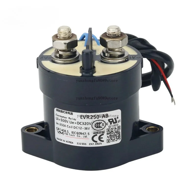 EVR250‑AB Electromagnetic DC Contactor Relay, 12‑36VDC Coil 250A 320V High‑Current Switch Component