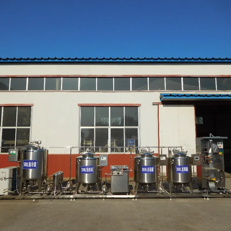 500L-5000L Complete Dairy Machinery Yogurt Plant Heating Cooling Homogenizer Custom