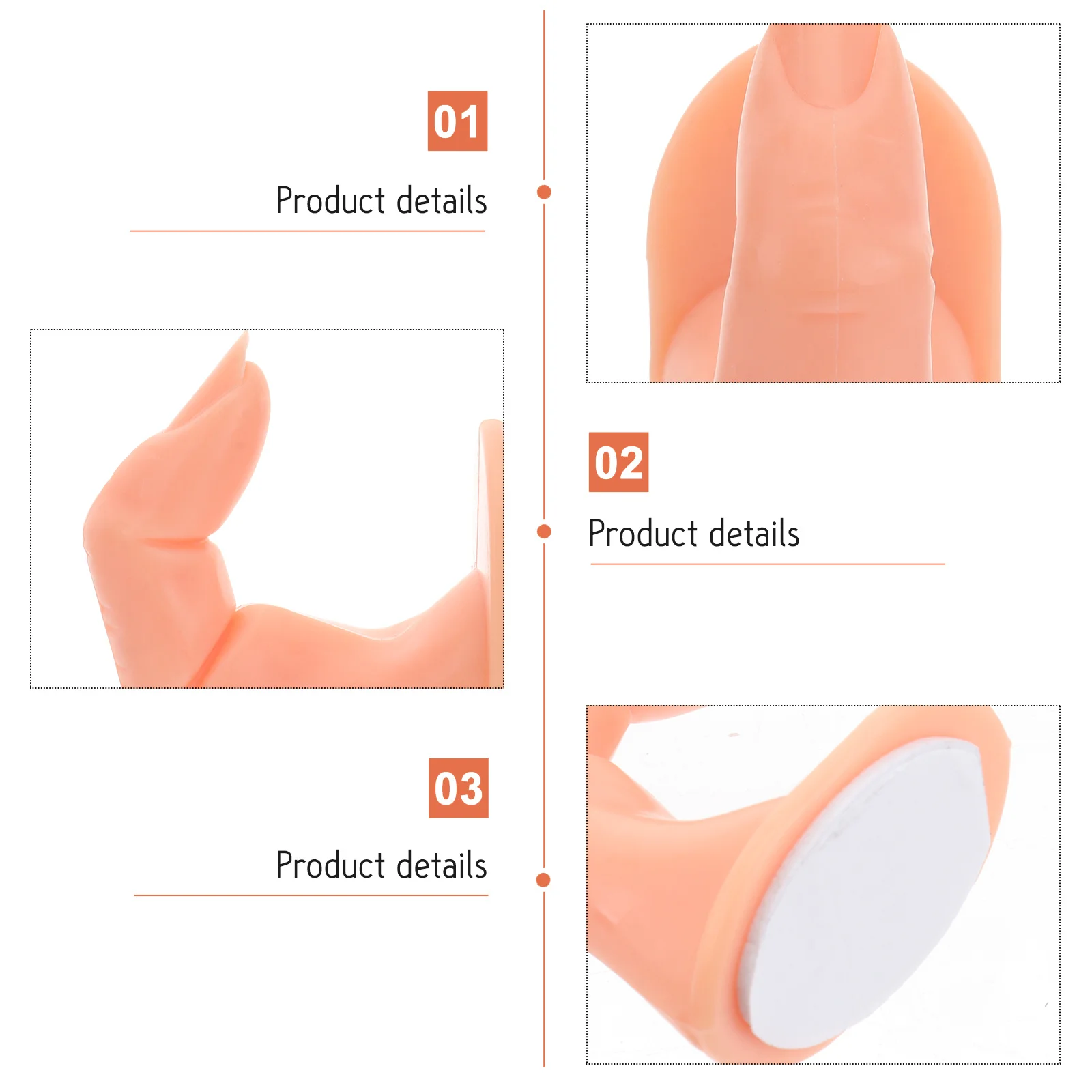 20 piezas dedos postizos para decoración de uñas, molde para práctica de manicura, entrenamiento para principiantes, Material de alta calidad, alta simulación, fácil de usar