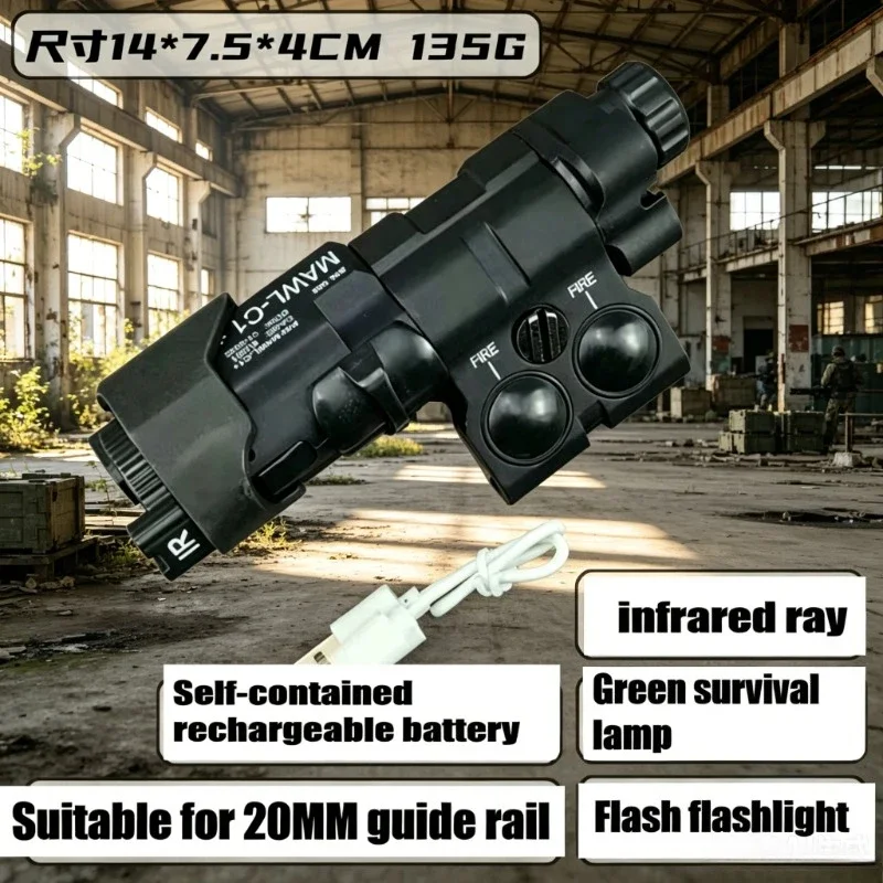 

Alloy Fabric Tactical Lamp Unit Suits 20-22mm Base, Red Beam Torch Field Play Model Fittings