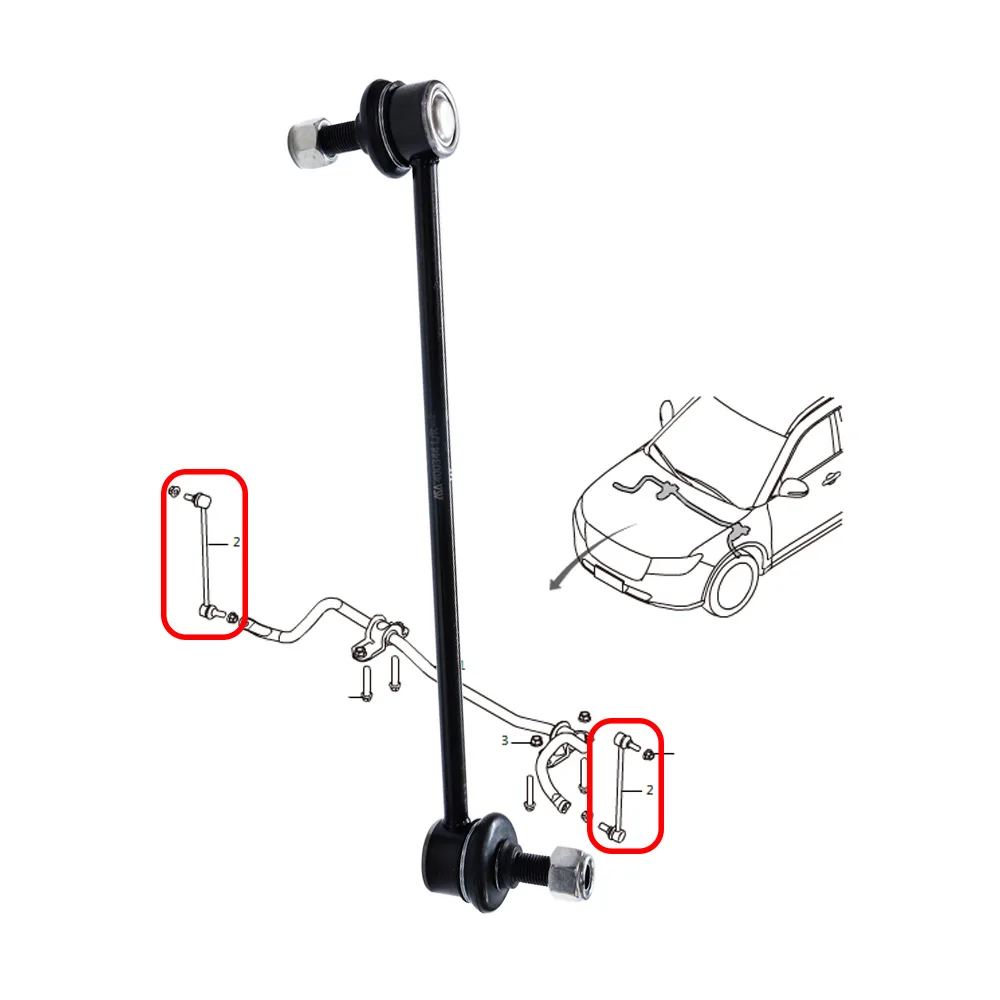 FRONT Stabilizer Link L/R for HAVAL H7 2015- H7L 2016- CHANGAN UNI-T S202 2020- Oshan X7 2019- 2906200XKU00A Sway Bar End Link