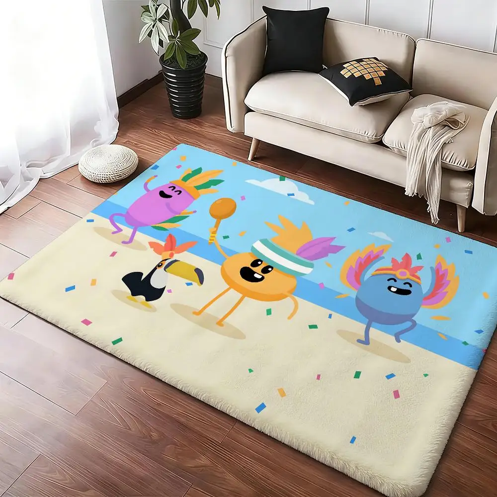 Dumb Ways to Die Floor Mat Soft Thickened Absorbent Non-Slip Bedroom Living Room Door Mat Home Decor Flannel Rugs