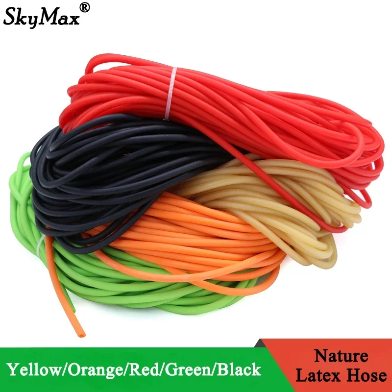 2M/5M Nature Latex Rubber Hoses 1.6 1.7 1.8 2 3 4 5 6mm High Resilient Elastic Surgical Medical Tube Slingshot Catapult