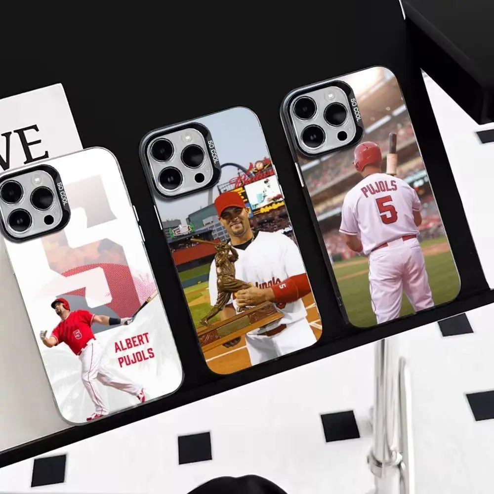

Albert Pujols-Baseball-Sport-Dominica Phone Case For IPhone 17,16,15,14,13,12,11 Plus,Pro Max,XS,Colorful Silver Phone Case Fu