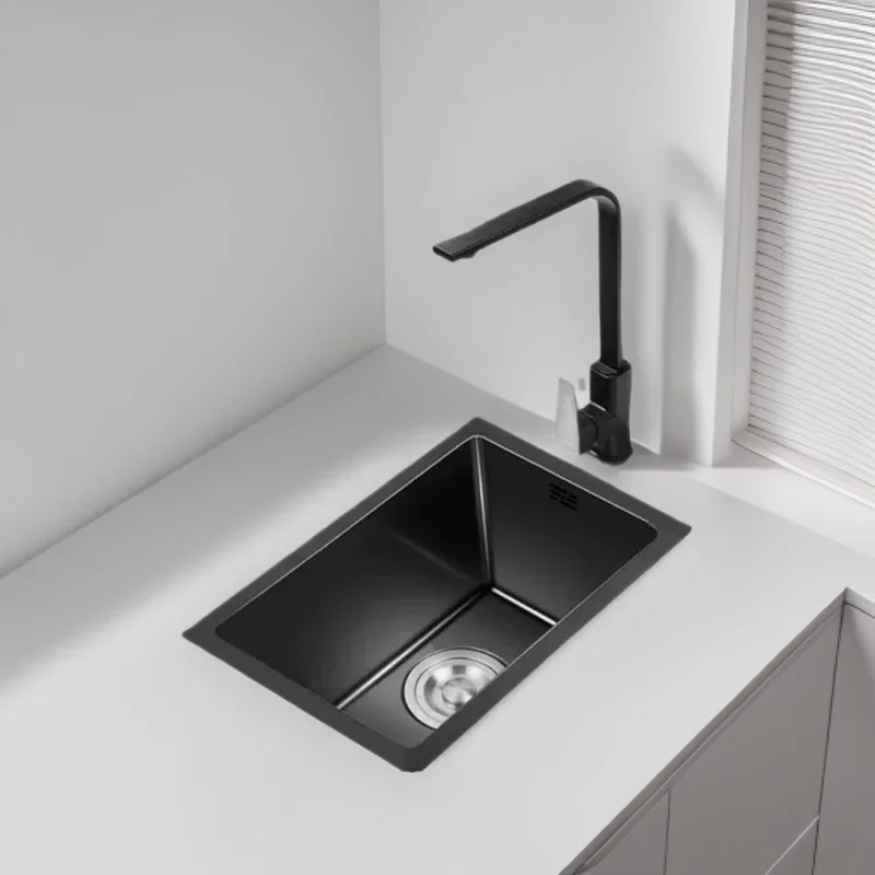 Nano Stainless Steel Kitchen Sink Single Bowl Undermount Compact Bar Island Resistant Nanotechnology Sink Kitchen Bathroom Sink
