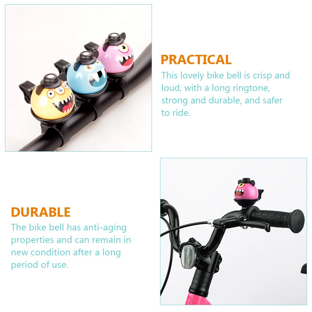 

Cartoon Bike Bell for Kids - Super Loud Crisp Ringtone Mountain Cycling Bell with Lovely Design Children's Handlebar Accessory