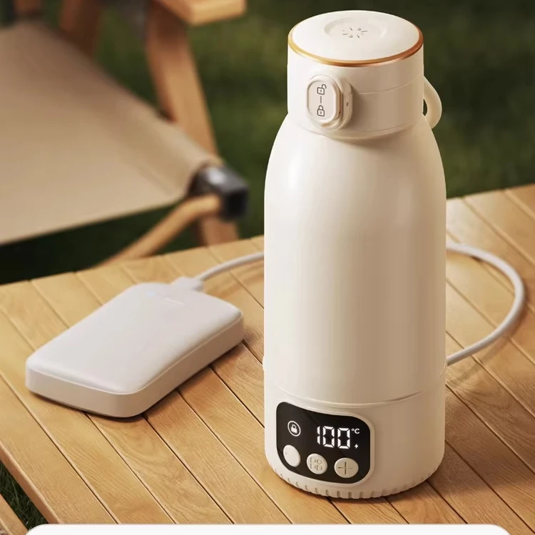 

Moomoo Baby100 ℃ Дорожный электрический чайник, портативный маленький мини-кофейник, персональный бойлер для горячей воды, емкость 500 мл