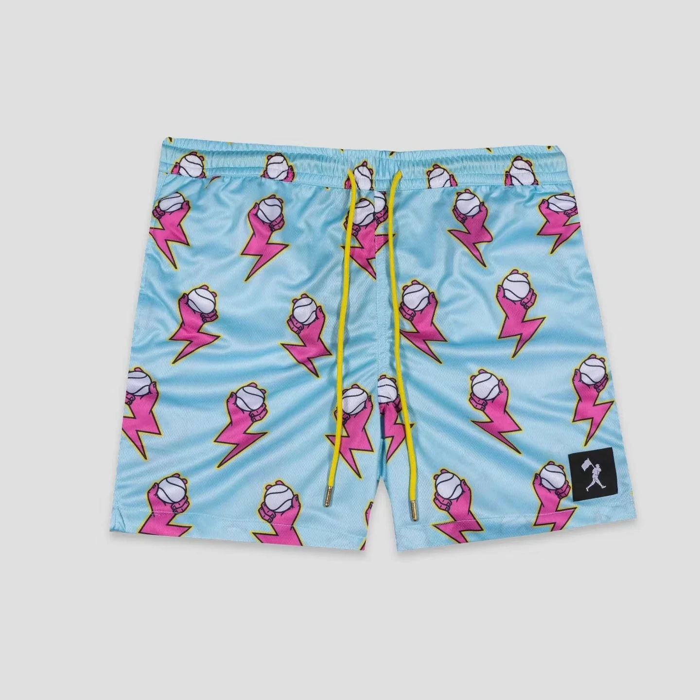 

Мужские шорты Electric Arms Diamond Air Mesh, синие, с принтом «Молния», дышащие, быстросохнущие, повседневные, для спорта и отдыха