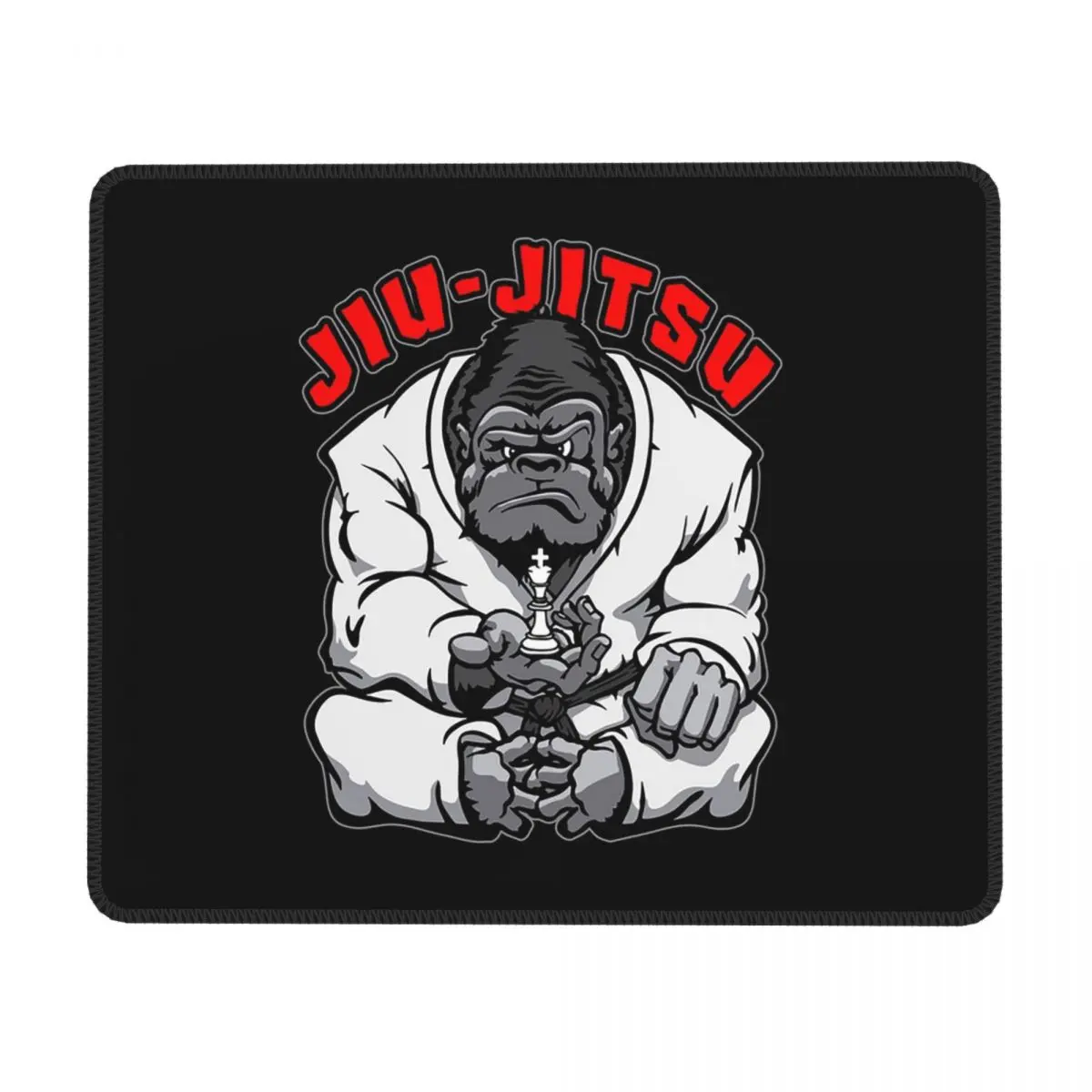 Alfombrilla de ratón brasileña Jiu Jitsu MMA BJJ Gorilla Grappling Chess King, alfombrilla para teclado de ordenador, alfombrilla para ratón, alfombrilla de escritorio para ordenador portátil y juegos, alfombrillas para mesa