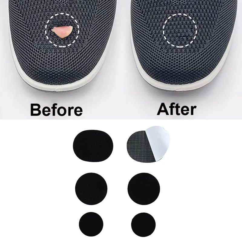 12/6pcs Self-Adhesive Shoe Patches - Repair Side Holes Fix Inner Soles Cover Heel Wear Durable Scratch-Resistant Sneaker Mendi