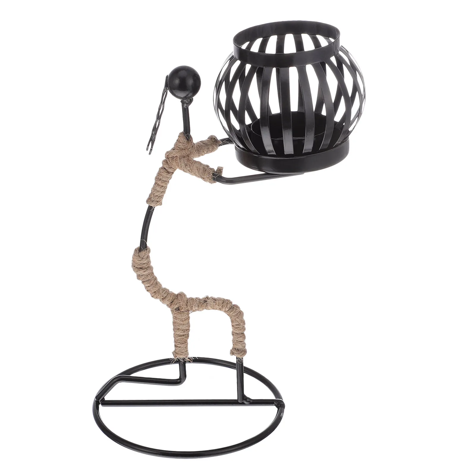 

Girl Iron Candlestick Holder Sturdy Creative Holder Suitable for Valentine Banquet Wedding Party Home Decor