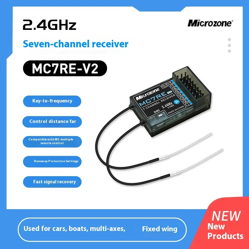 Mike Receiver Mc7re-V2 Model Aircraft Remote Control Receiver Is Suitable For Rc Mc6mini Mc7mini Mc8mini Unmanned Aerial Vehicle