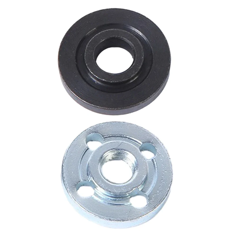 M10 Thread Angle Grinder Metal Pressure Plate Inner Outer Flange Nut Set Tools Metal Black/Sliver Tool  Accessories