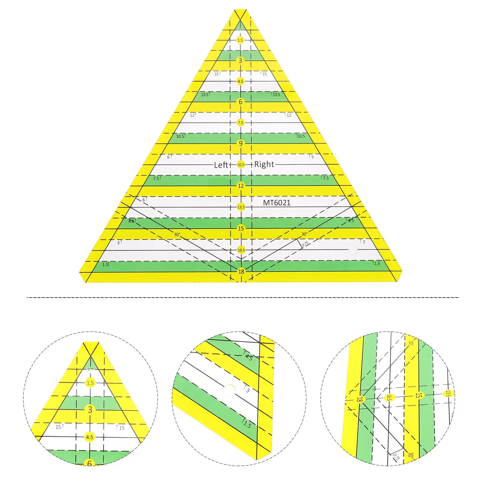 Plastic Quilting Ruler Proof Clear Display Portable Measuring Tool Sewing Fabric Craft Excellent Assistant Patchwork