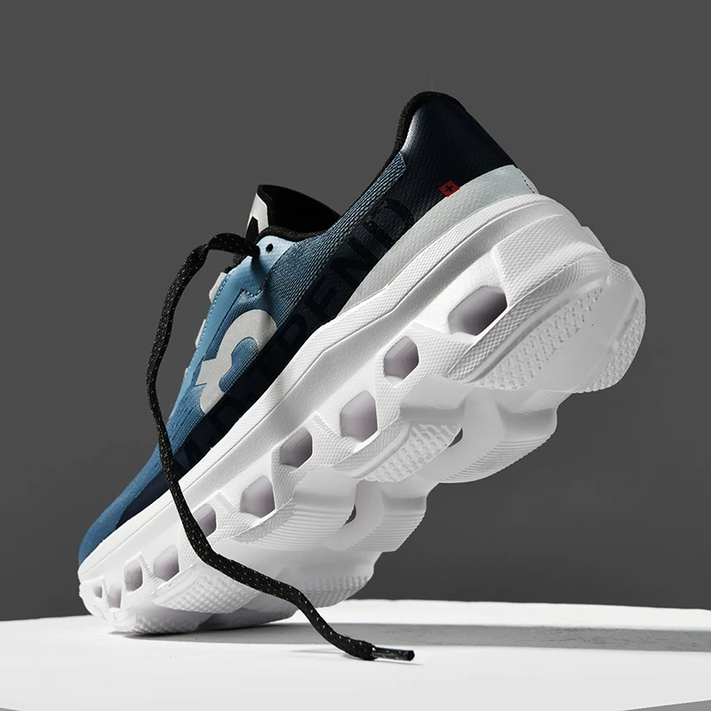 2025 جديد خفيف الوزن الرجال أحذية رياضية من الجلد عادية عدم الانزلاق تنفس الذكور في الهواء الطلق احذية الجري الدانتيل يصل أحذية رياضية لينة #5
