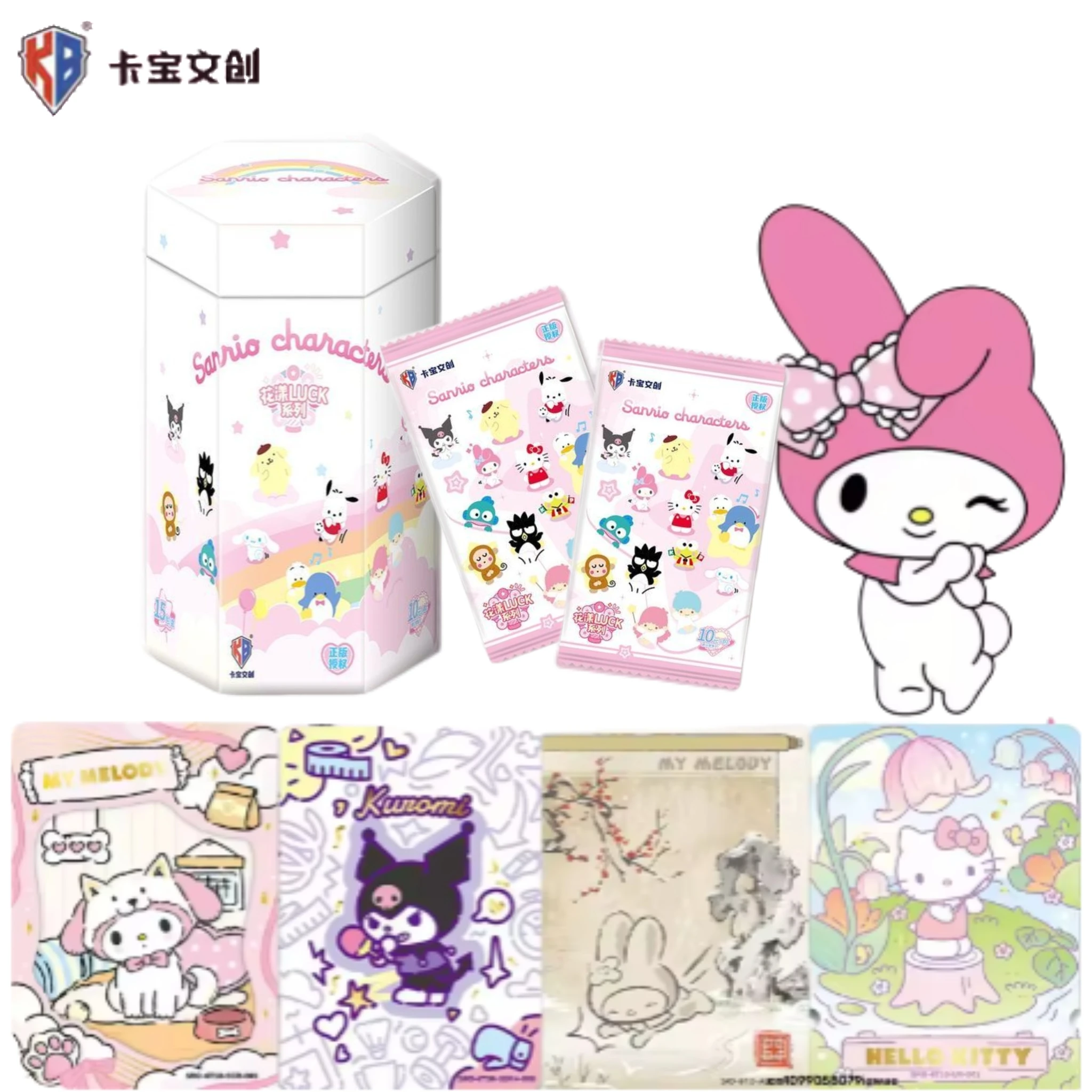KABAO Original Neue Sanrio-Serie Sammelkarte Polaroid Flower Lucky Issue 6 Hello Kitty Cinnamoroll Anime-Peripherie-Geschenk