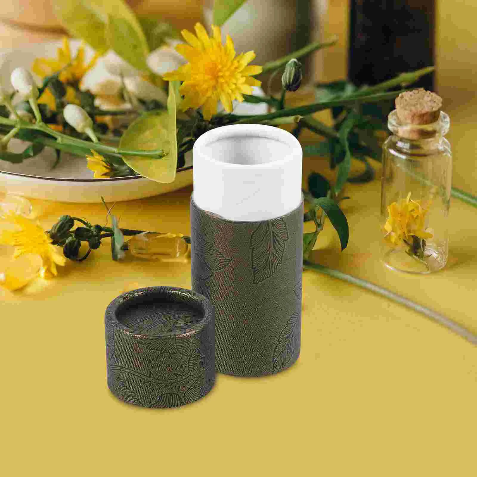 10 Pcs Kraft Paper Tube Gift Box Tubes for Crafts with Lid Empty Cardboard Boxes Packaging