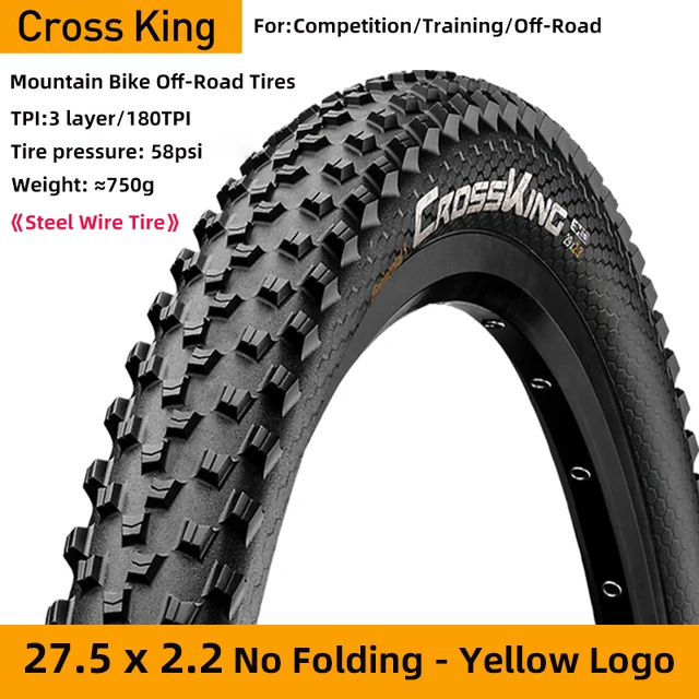Continental Cross King 27.5 29 2.2 2.3 MTB Steel Wire Tire180TPI