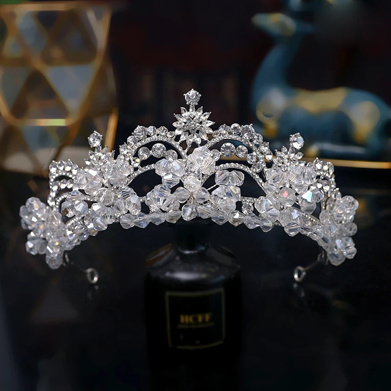 

Baroque Wedding Headband Crystal Korea FashionBridal Crowns Rhinestone Tiaras Hair Jewelry Accessories Diadem Headwear Headdress