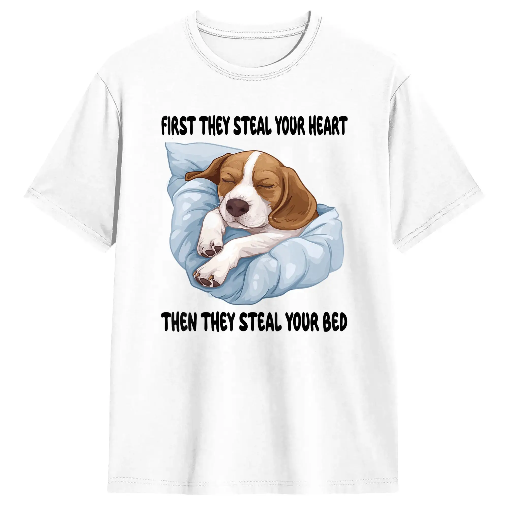 Men's Beagle Sleeping Pajamas Nightgown T Shirts  100% Cotton Clothing Leisure Short Sleeve Round Collar Tees Plus Size T-Shirts