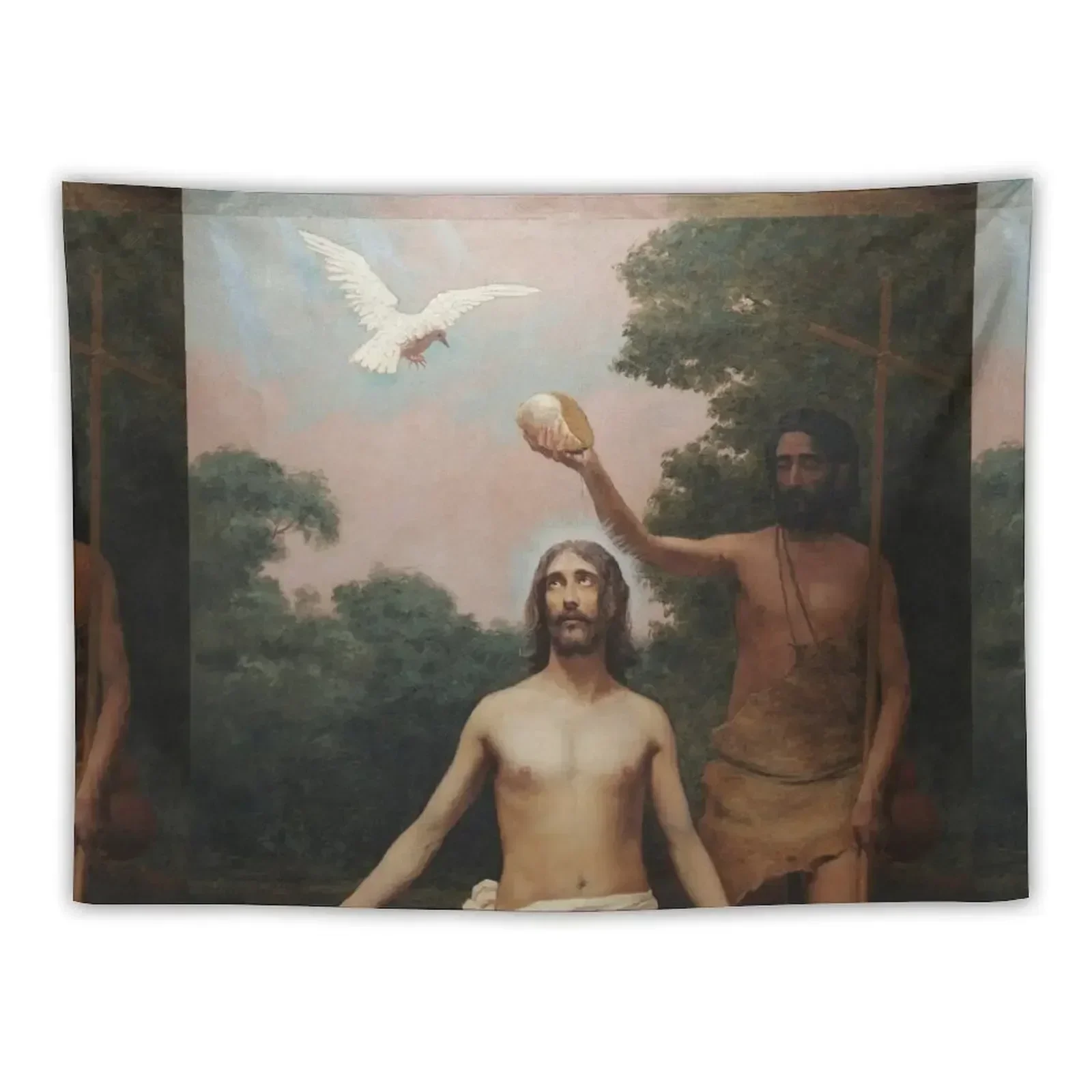 Jesus of Nazareth: The Baptism of Christ by Almeida Júnior Tapestry Christmas Decoration Decorative Wall Murals Tapestry