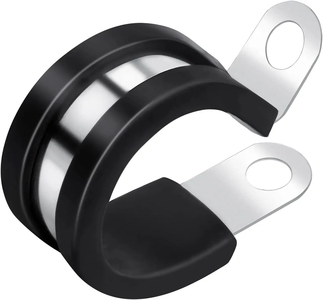 

Набор из 25 зажимов для кабеля из нержавеющей стали 1/2 дюйма, с резиновой прокладкой для установки труб или проводов