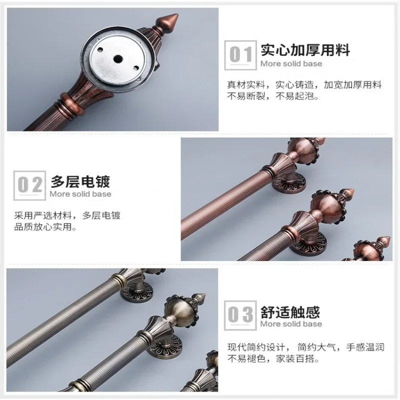 1pcs Door Handle Antique Zinc Alloy 260-540mm Length Handle Door Pull Bronze Gate Hotel Entrance Shopping Mall Door Handle