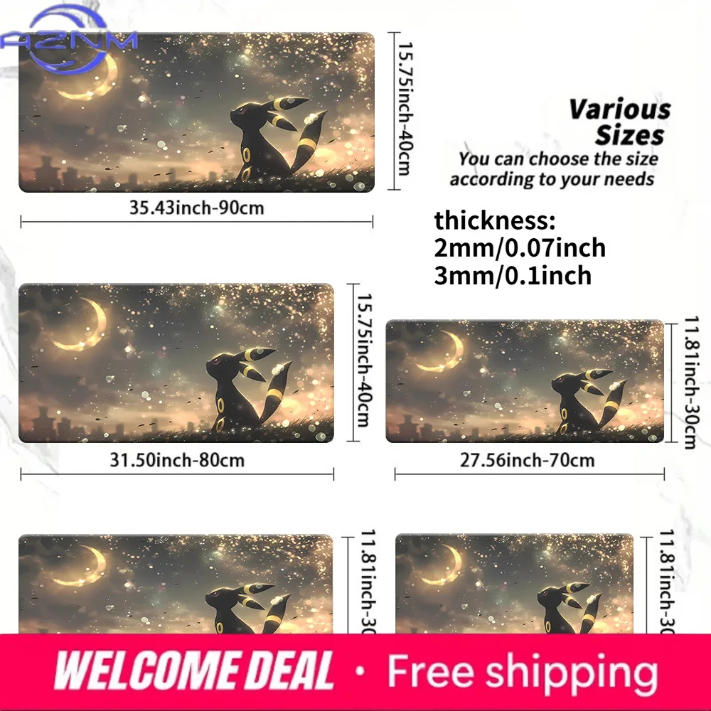 Moonlight Umbreon TCG Playmat Non-Slip Washable Desk Mat