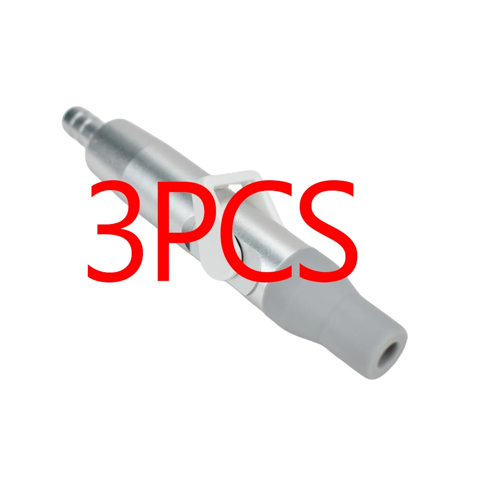 

3 шт. многоразовая ручка для извлечения слюны с серым силиконовым клапаном и адаптером для наконечника, автоклавируемый стоматологический всасывающий инструмент