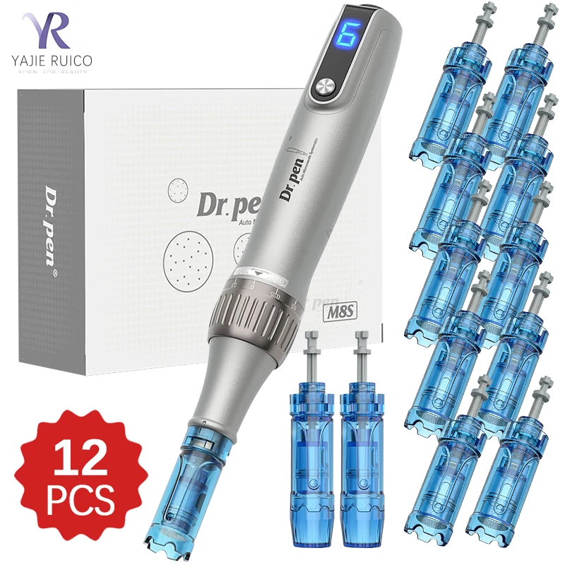 authentique-dr-stylo-m8s-micro-skin-pen-avec-12-aiguilles-de-025-mm-stylos-derma-electriques-sans-fil-kit-de-soin-de-la-peau-pour-le-visage-et-le-corps-utilisation-a-domicile