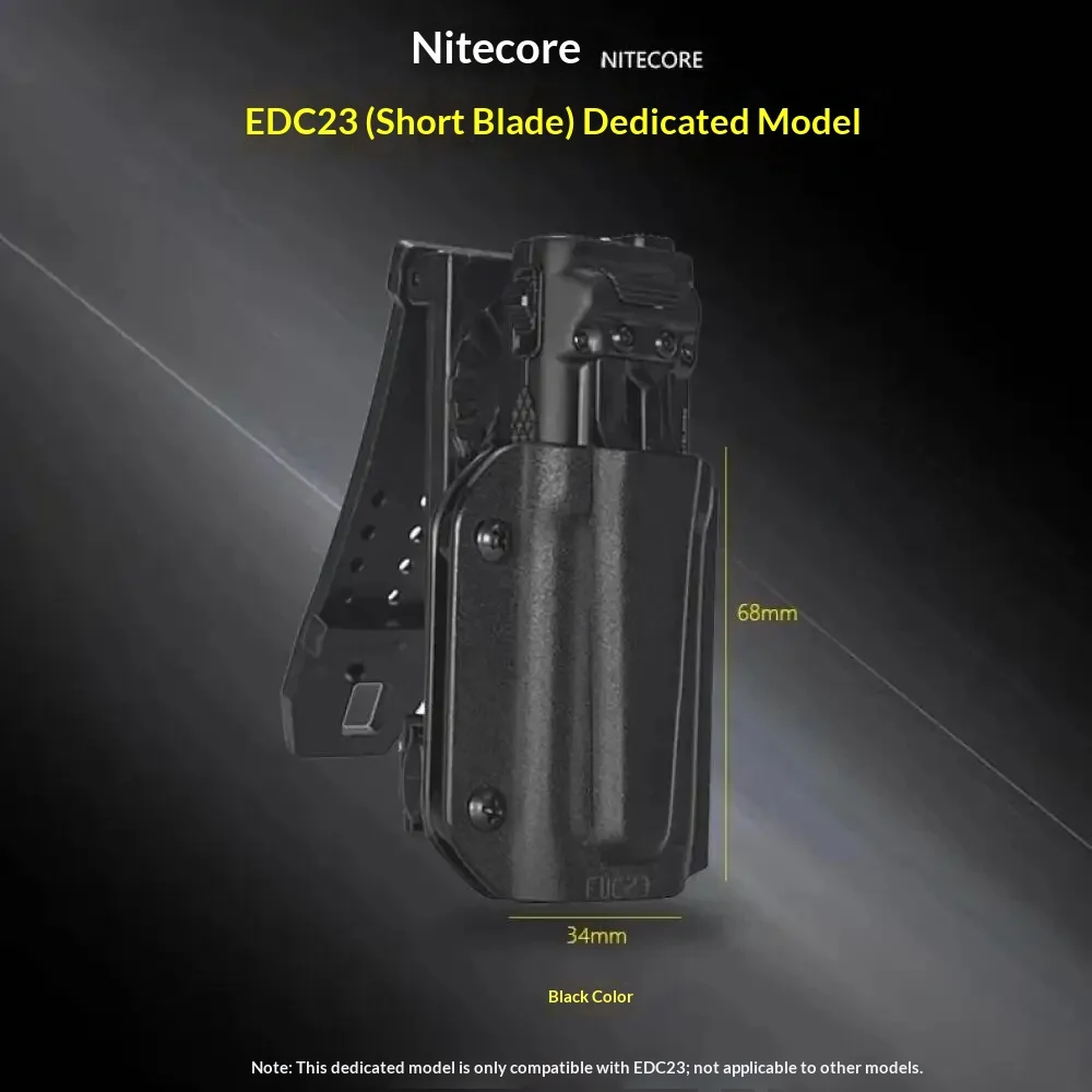 For NITECORE EDC23/EDC37 Flashlight 1 Piece Flashlight Kydex Sheath Scabbard K-Sheath with Belt Clip