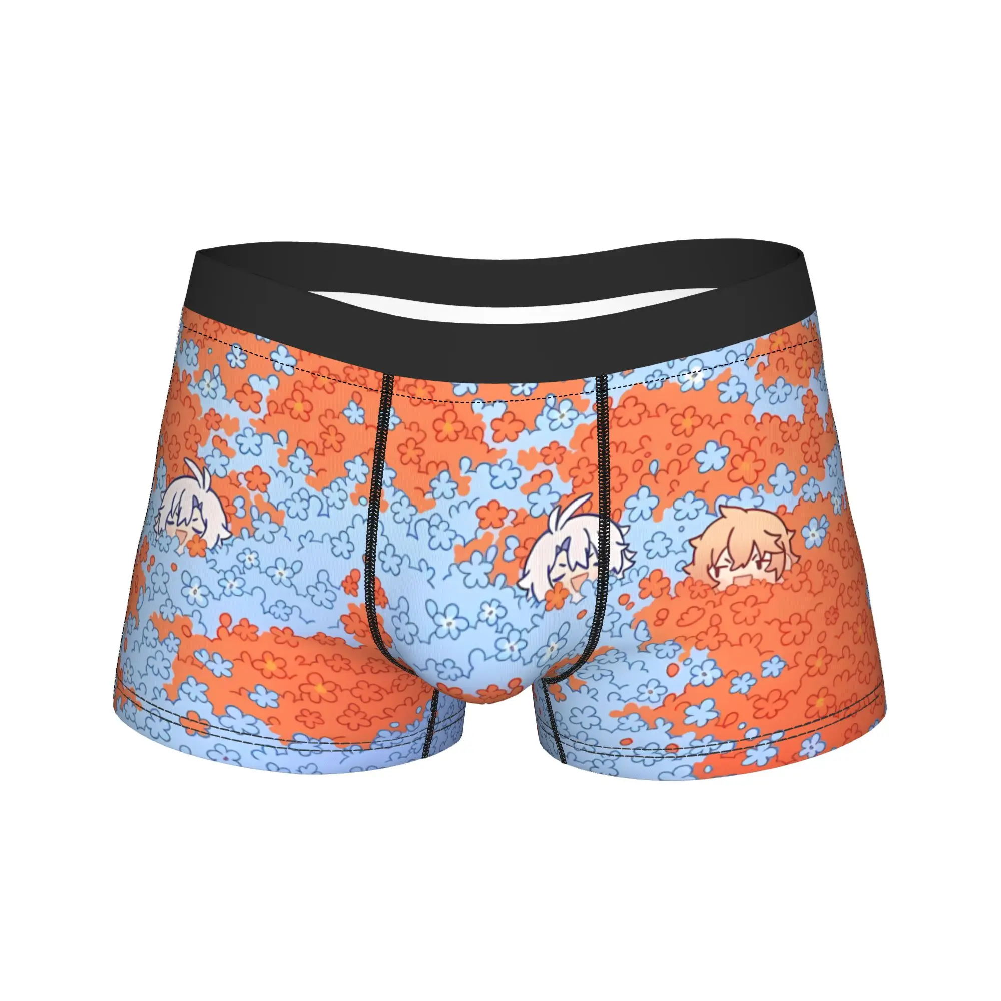 Genshin Impact Game Printed Underwear  Custom DIY Trunk High Quality Men Panties Soft Trend Shorts Briefs Gift Idea