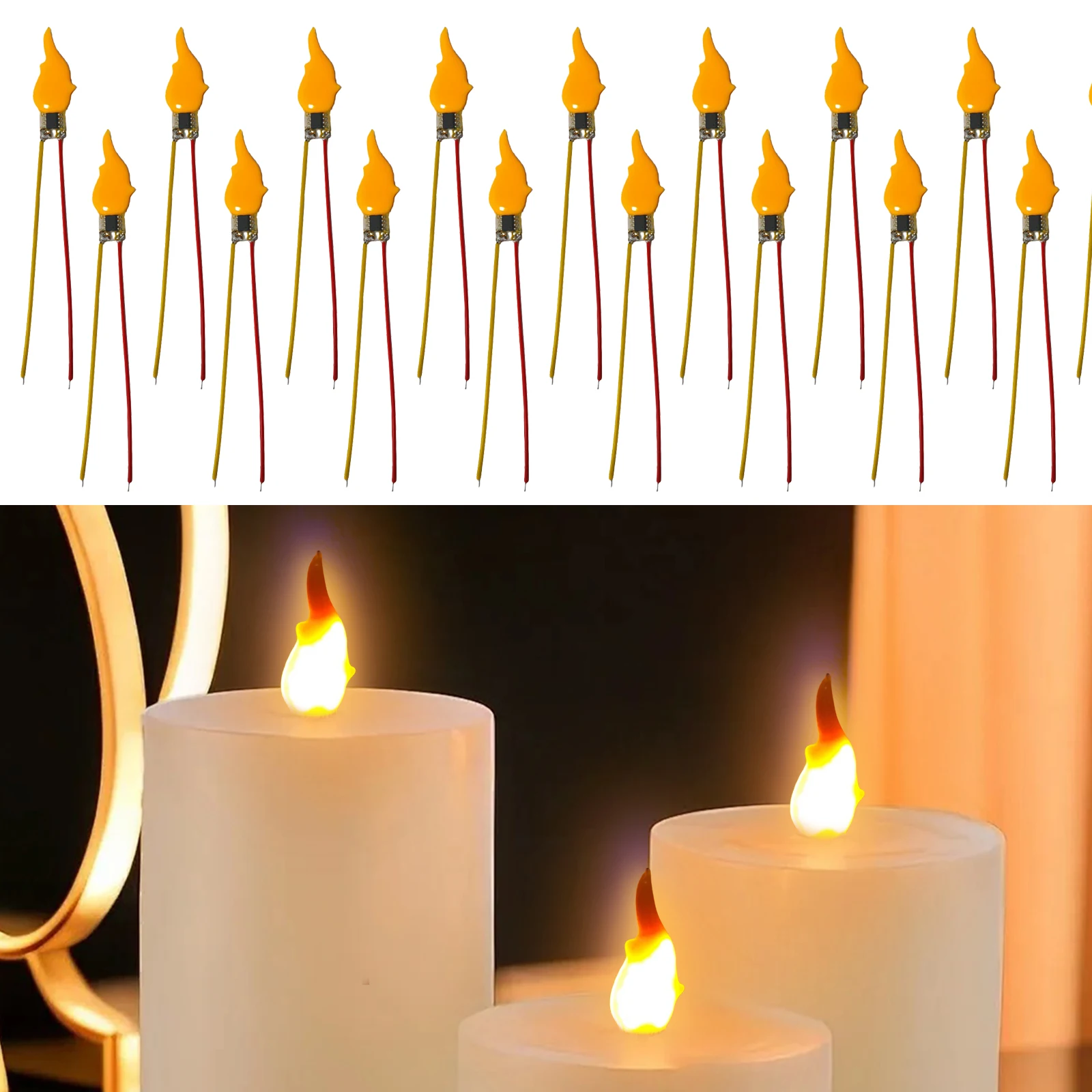 

3/5/10PCS 3V LED Flame Effect Light Bulb 2200K Diode Flash Candles Flame LED Filament for Christmas Party Decorations