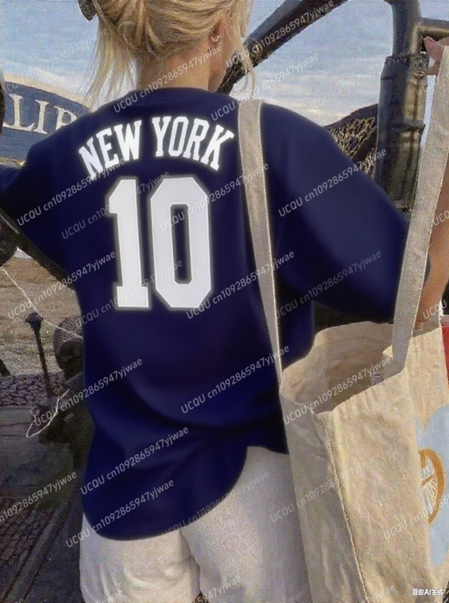 

Summer Women Polyester NEW YORK NO.10 Print O-Neck Short Sleeve T-Shirt Y2K Retro Ladies Sport plus size women clothing