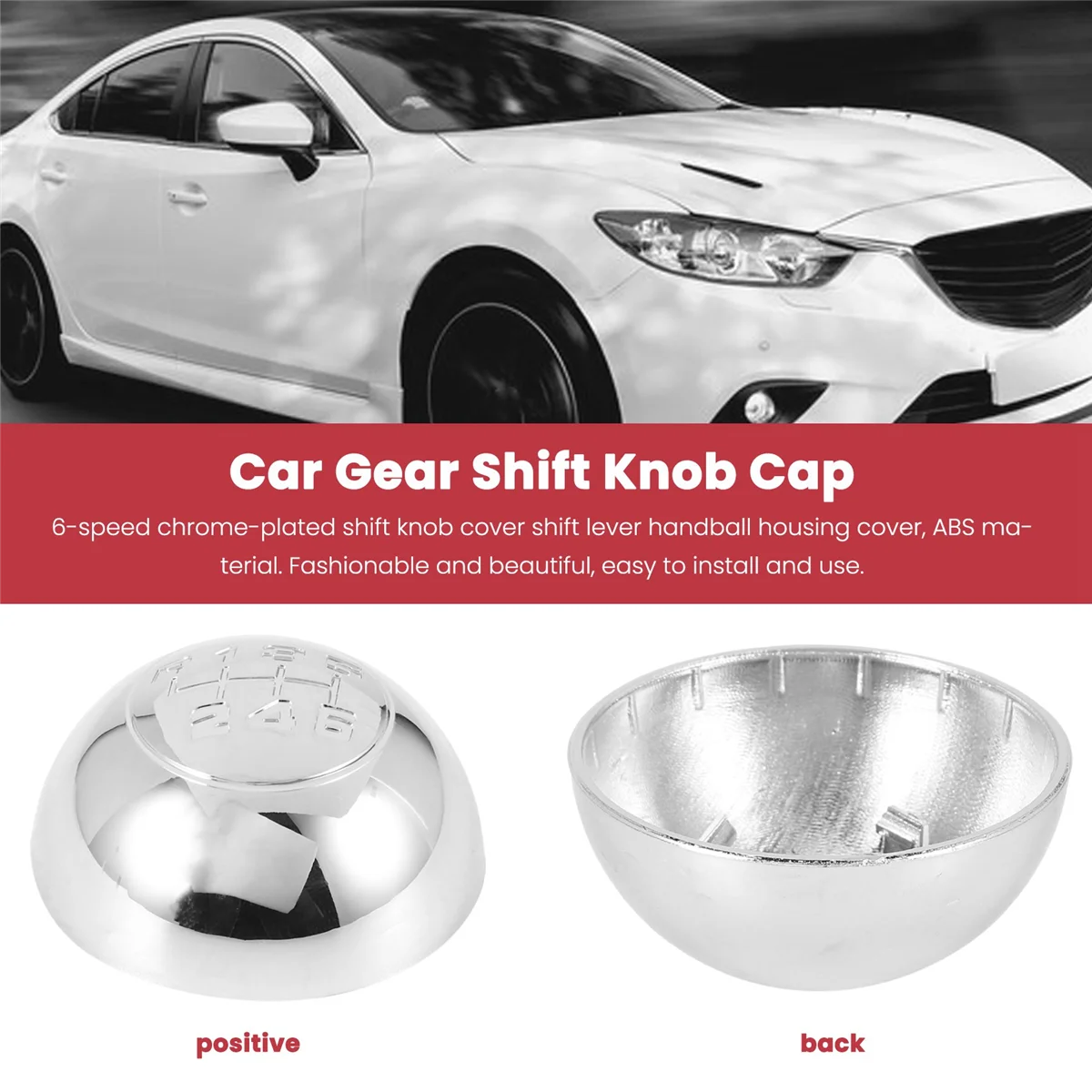 6 단 크롬 기어 시프트 노브 캡 커버 시프터 레버 핸드볼 케이스 커버 Alfa Romeo Giulietta 2010-on 55346345 —L49A