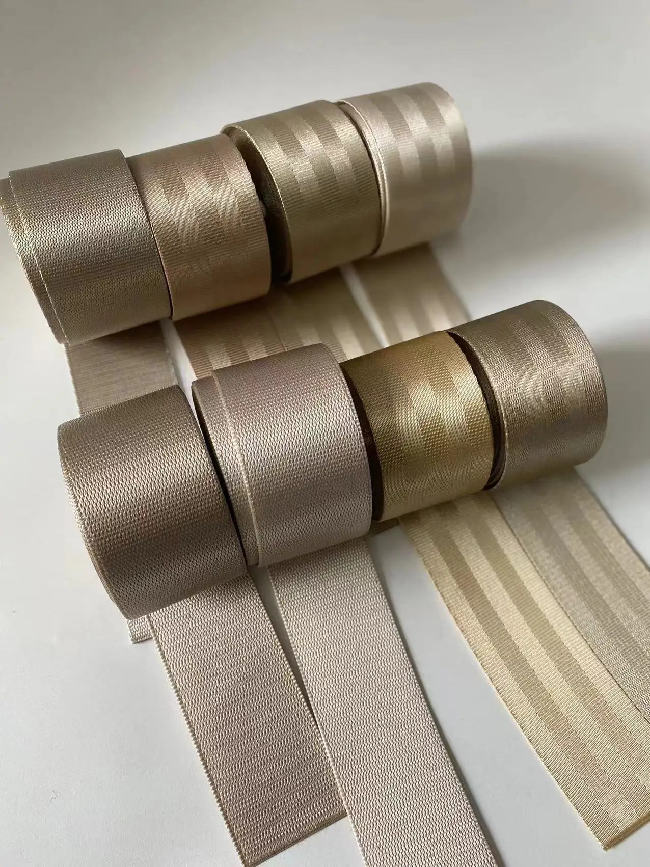 Joormom Beige Series Car Seat Belts Racing Car Modification Color Modification High-Strength Polyester Webbing