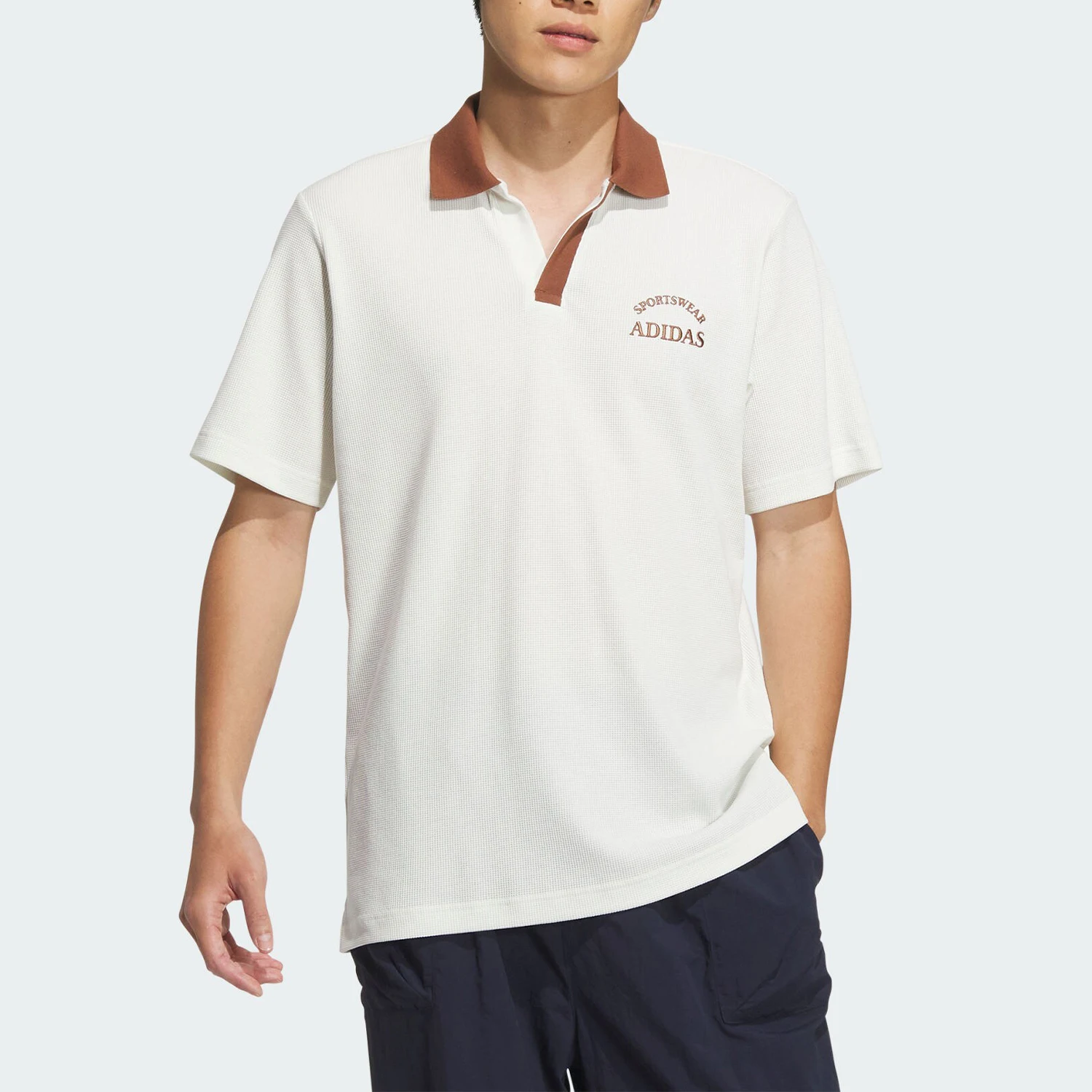 

Adidas genuine New Men's Sports Casual Short Sleeve Polo Shirt JD0333