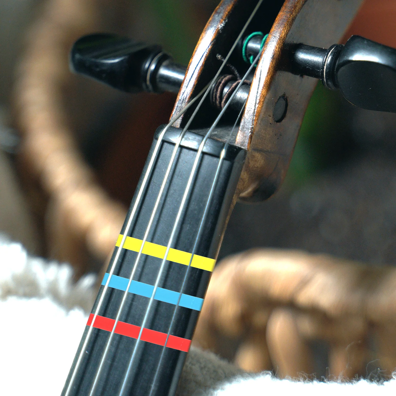 

3 Rolls Violin Phoneme Stickers Fingerboard Tape Strips Musical Instrument Note Pvc Decals