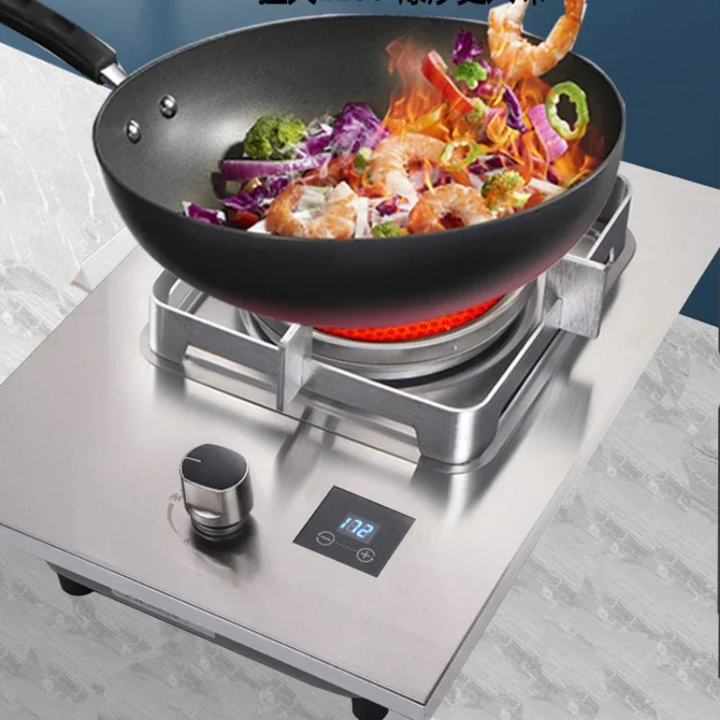 Household Tempered Glass Infrared Gas Stove, Single Burner, Intelligent Timing, Energy-Saving Features, Kitchen Cooktop