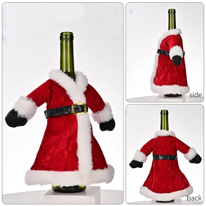 Creative Christmas Wine Bottle Set Home Santa Wine Bottle Cover Snowman Stocking Gift Holders Xmas Navidad New Year Decoration