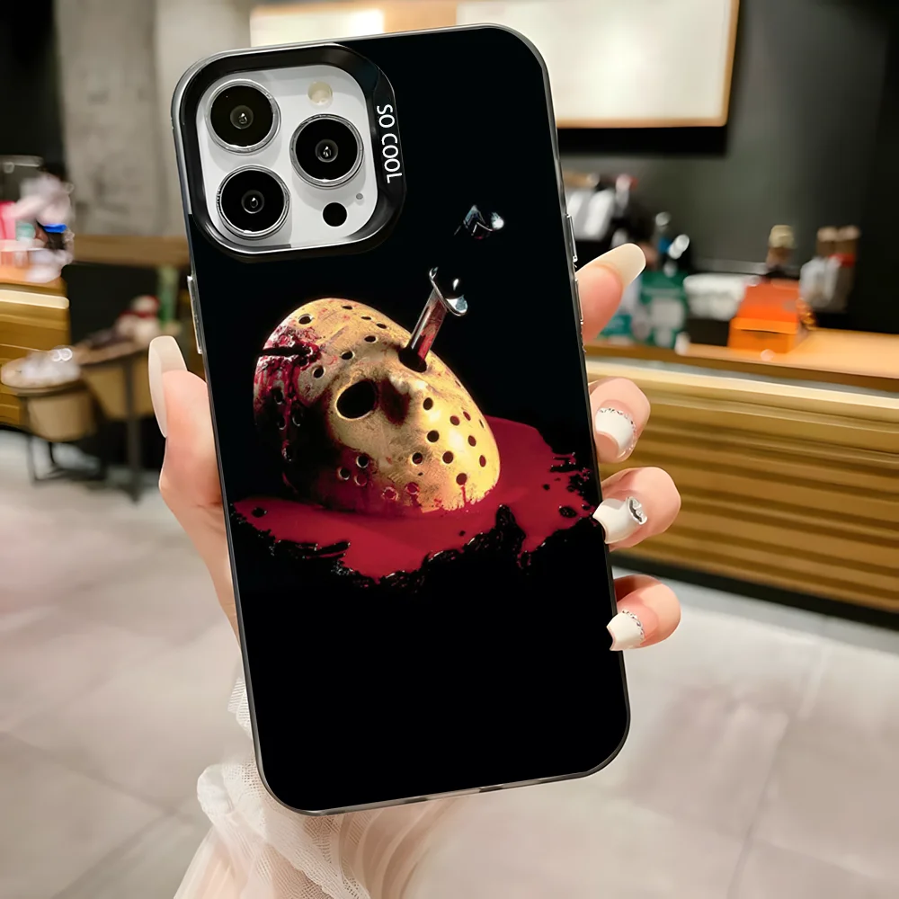 H-Halloween Michael Myers Phone Case For iPhone 16,15,14,13,12,11,Pro,Max,Plus,Mini,XS,SE Anti Fall Black Matte Hard Bumper - Image 4